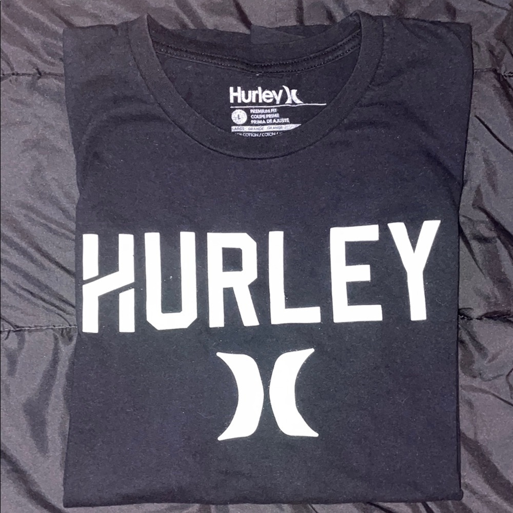 Hurley Graphic Logo Black Unisex relaxed short sleeve T-Shirt Size Large